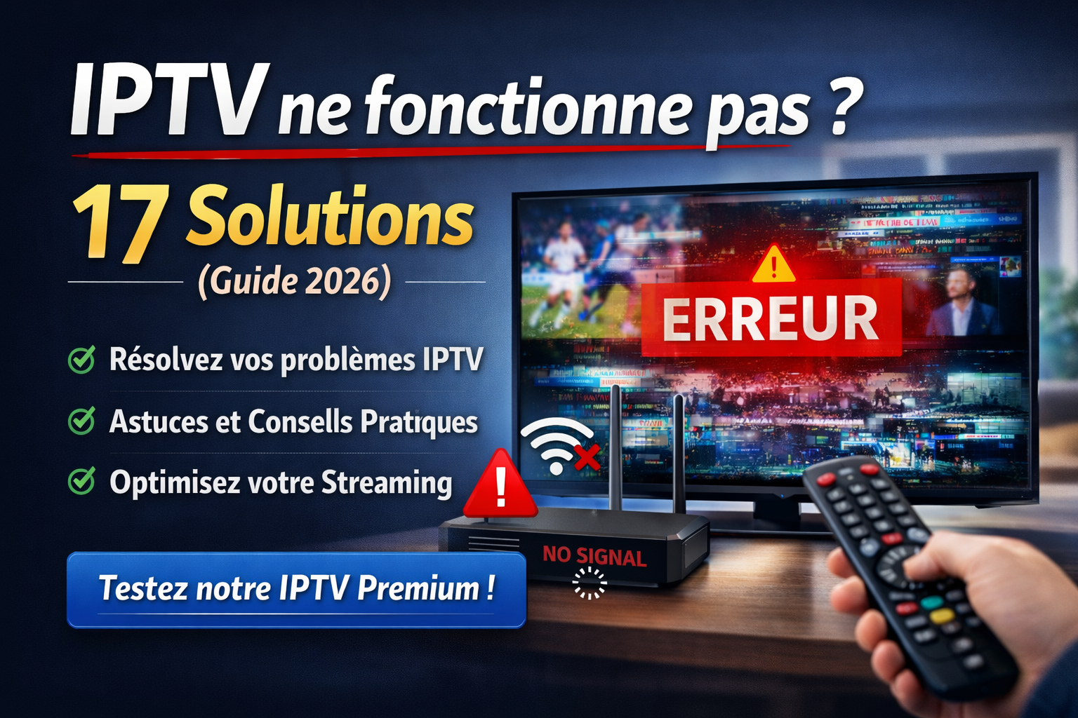 IPTV ne fonctionne pas ? Découvrez 17 solutions pour résoudre les bugs, le buffering et les coupures (Guide 2026)