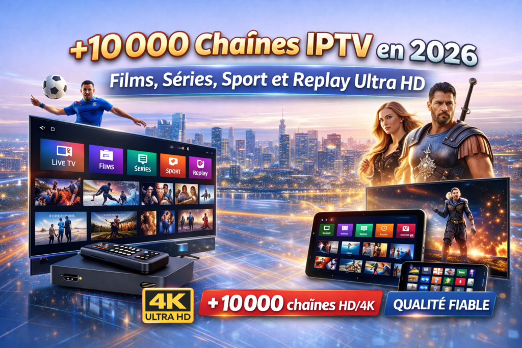 Meilleur IPTV France 2026 avec +10 000 chaînes HD/4K, films, séries, sport et replay – service IPTV fiable et stable