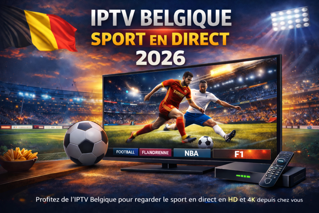 IPTV Belgique abonnement pour regarder le sport en direct en HD et 4K depuis chez vous