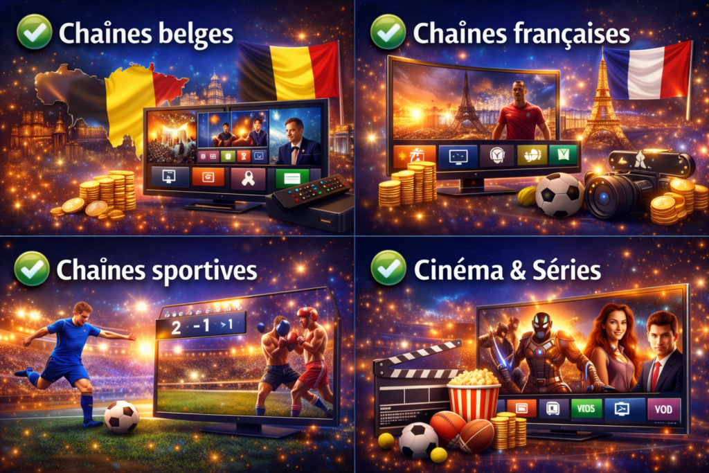 IPTV Belgique avis : chaînes belges, sport, films et séries IPTV