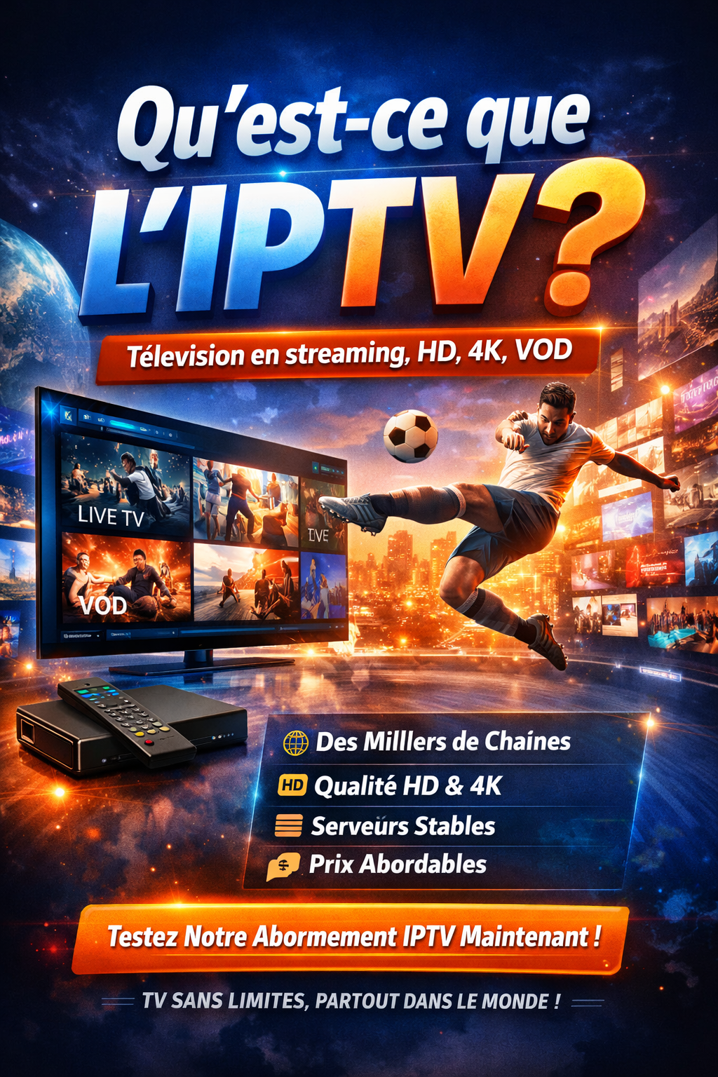 Qu’est ce que l’IPTV ? Guide complet et abonnement IPTV stable HD 4K