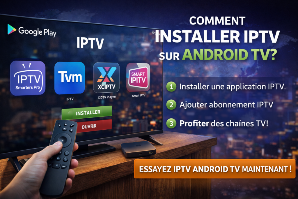 Guide pour installer IPTV sur Android TV avec applications IPTV Smarters, TiviMate et Smart IPTV