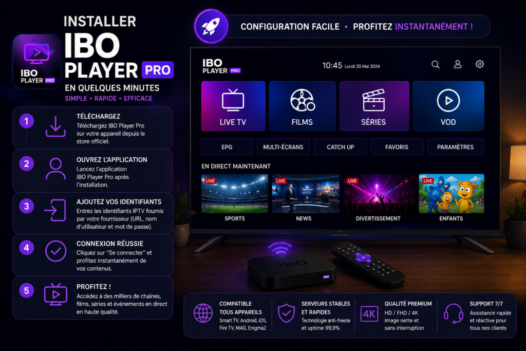 Installation IBO Player Pro sur Smart TV et Fire TV Stick
