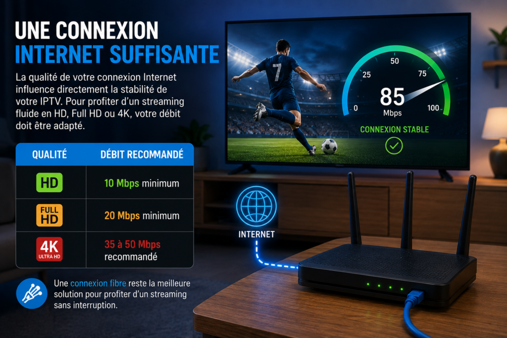 Connexion Internet stable pour IPTV sans coupure